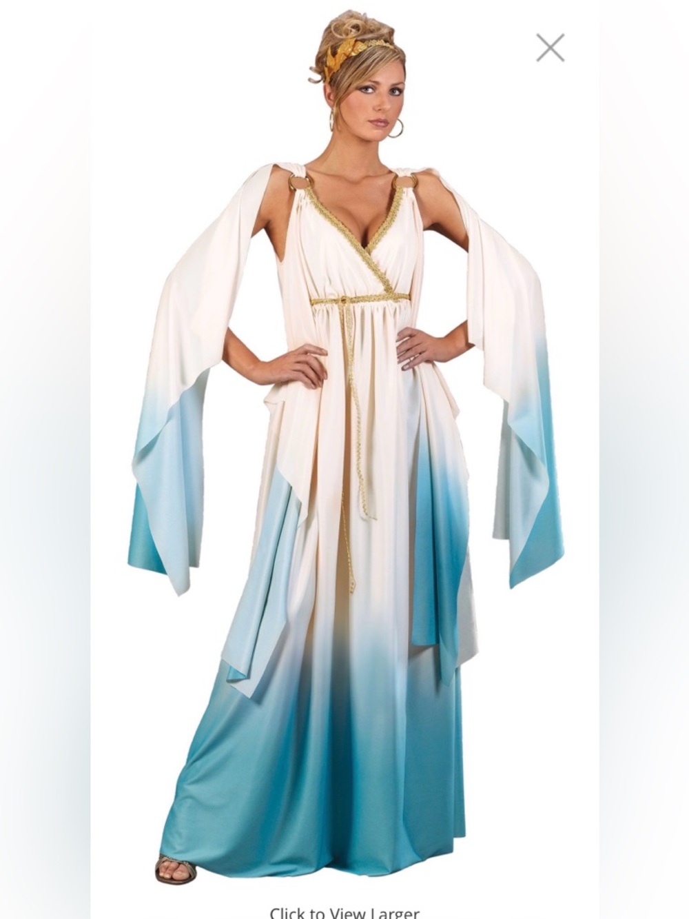 Fun world Greek Goddess adult costume. NWT without headpiece. Med/lg 10-14(I)